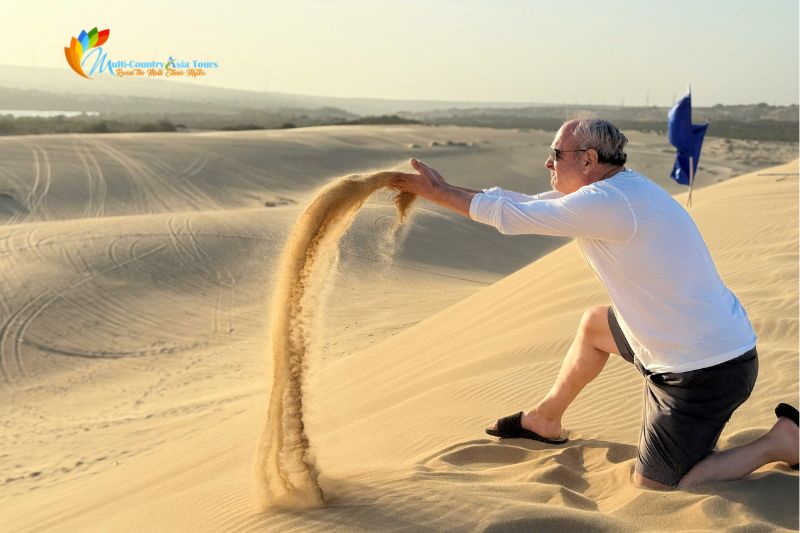 Man visit beach in Vietnam in Asia Tour Packages operated by Multi-Country Asia Tours