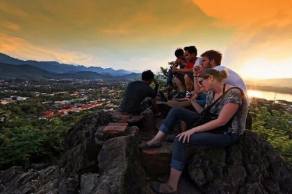 Phousi Mountain - family tour in indochina