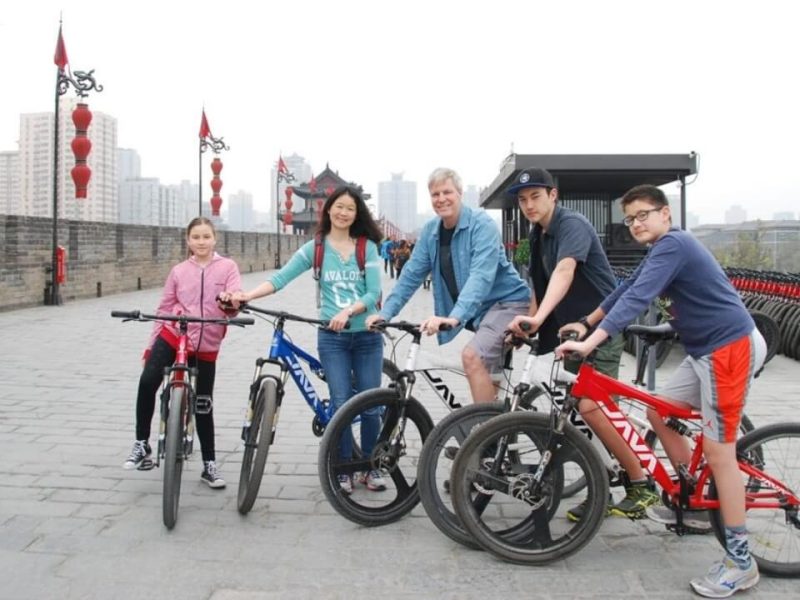 bike ride on the Xi’an City Wall in china family tour 9 days - multi country asia tours