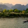 boat trip in vang vieng laos