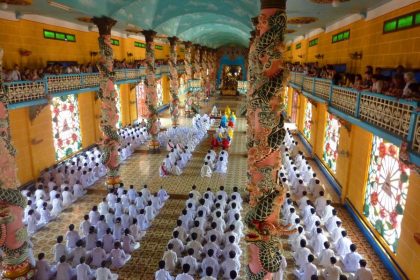 cao dai temple in southern vietnam