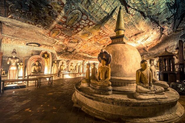 dambulla caves - sri lanka 2 week tour