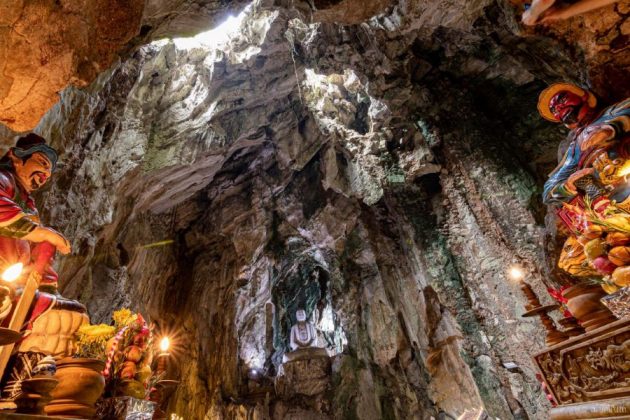 inside marble mountain in danang