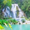 kuang si waterfall in luang prabang laos
