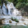 kuang si waterfalls in luang prabang laos