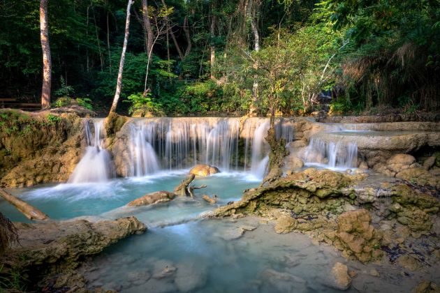 kuang si waterfalls luang prabang laos