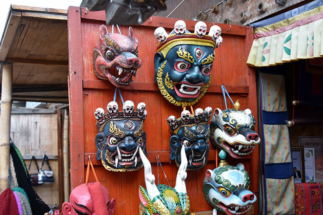 masks souvenirs bhutan