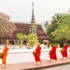 monks at luang prabang