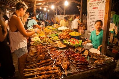 night market - laos tours