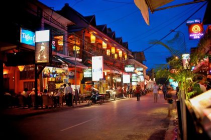 siem reap city at night