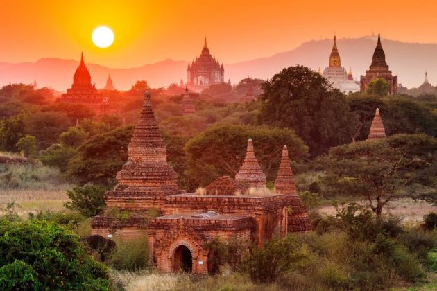 sunset in myanmar asian vacation packages