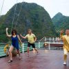 tai chi lesson at halong bay