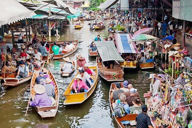 thailand tour itinerary - floating market